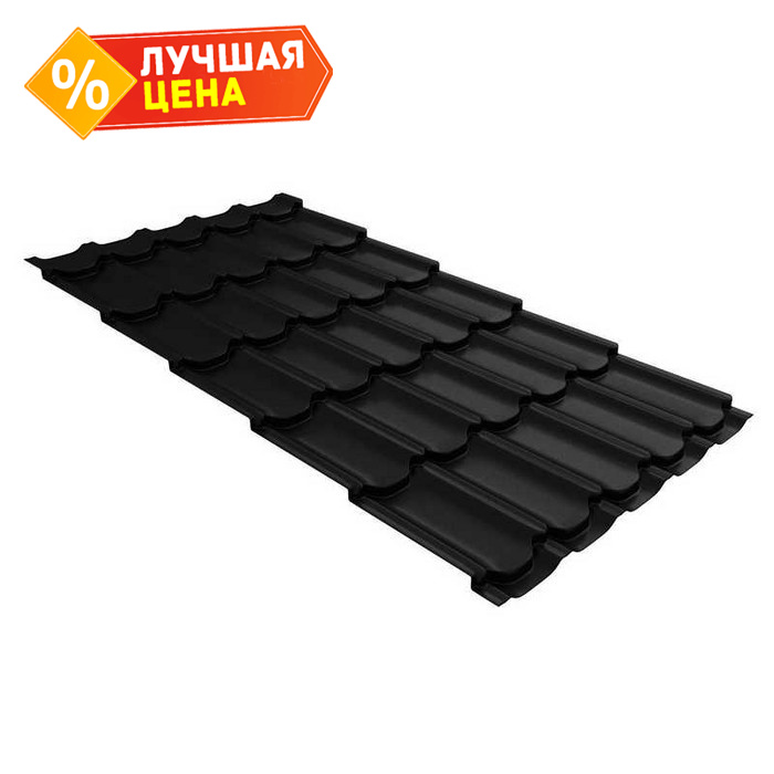 Металлочерепица Grand Line Kvinta plus (Квинта Плюс) 0,5 Drap RAL 9005 Черный