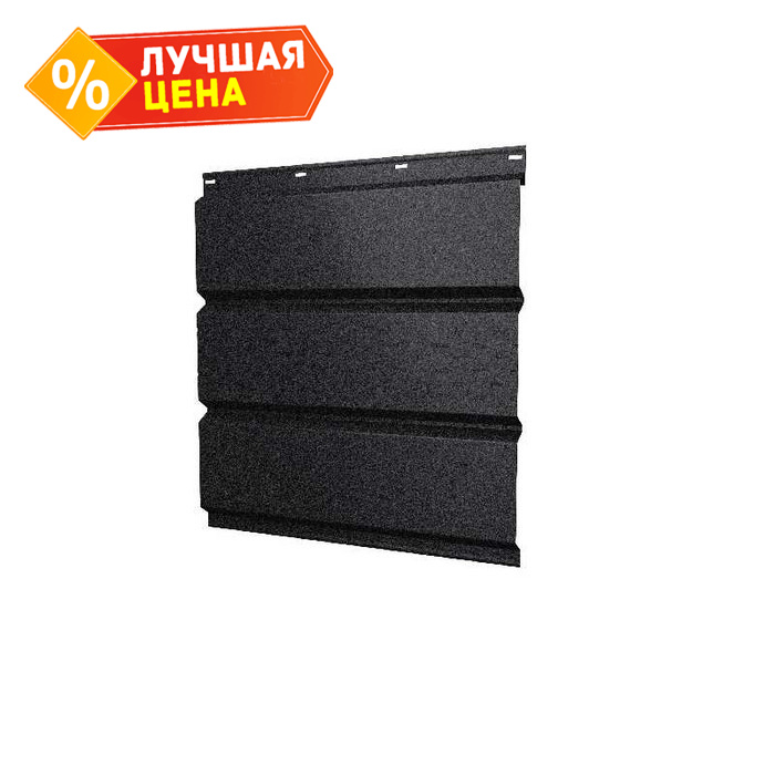Софит металлический центральная перфорация 0,45 Drap с пленкой RAL9005 черный