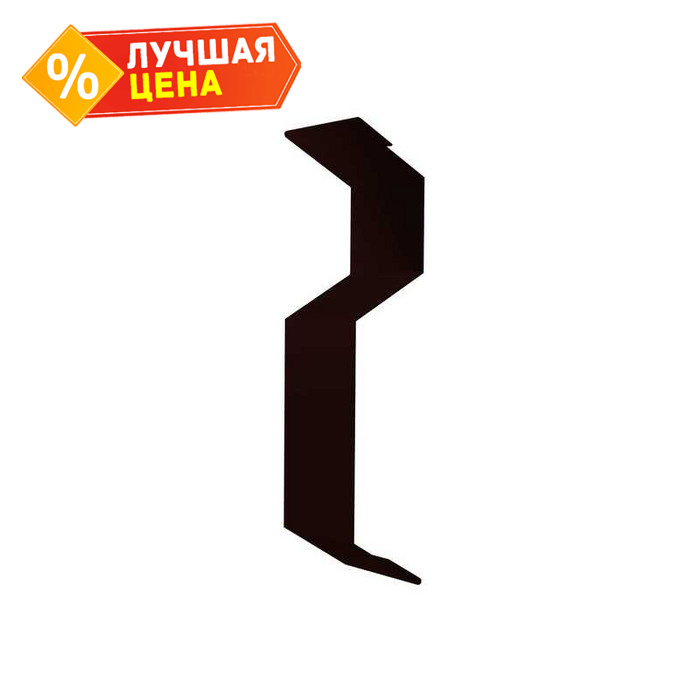 Планка примыкания внакладку 25х17х35х17 0,5 Satin Мatt RR 32 темно-коричневый