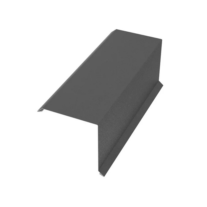 Aquasystem Торцевая планка наружная, 0,5 мм Rooftop Шёлк Zn 180 RR 23 (т-серый) - фото №1
