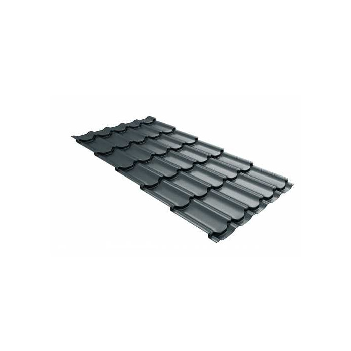 Металлочерепица Grand Line Kvinta plus (Квинта Плюс) 0,45 Drap RAL 7016 Антрацитово-серый