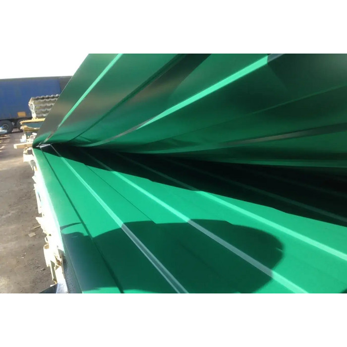 Профлист Grand Line С21R GreenCoat Pural BT, matt 0.5 мм RR 11 Темно-Зеленый - фото №5