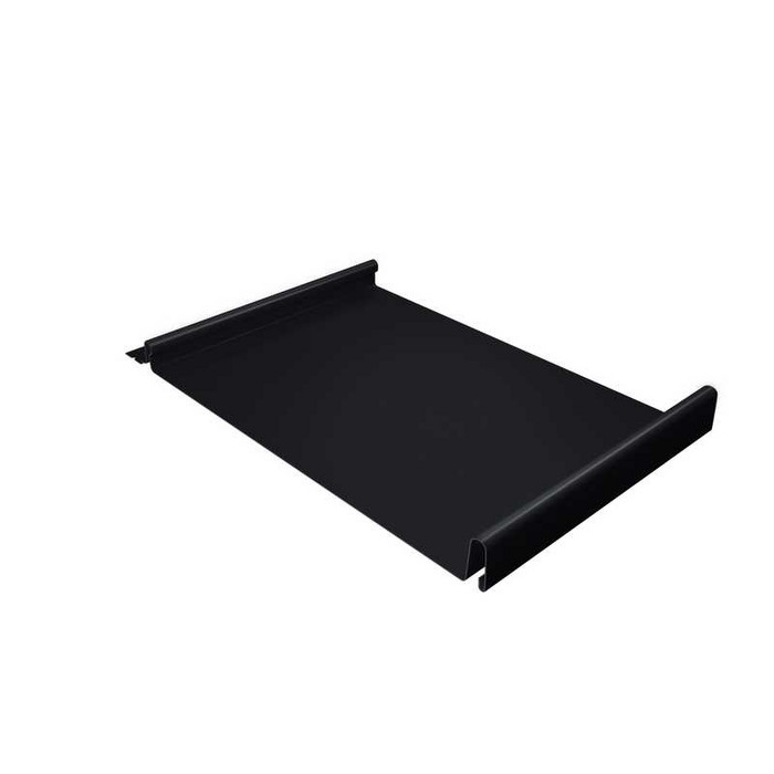 Фальцевая кровля Кликфальц Grand Line 0,5 Quarzit lite RAL 9005 Черный - фото №1