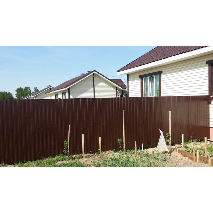 Профлист Grand Line С8А GreenCoat Pural BT 0.5 мм RR 32 Темно-Коричневый - фото №4