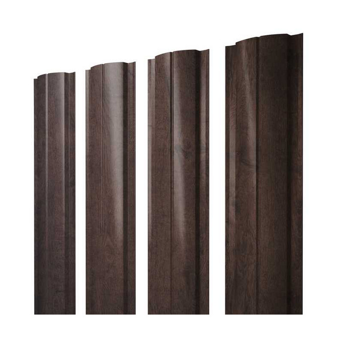 Штакетник Полукруглый Slim Grand Line 0,45 Print-double Elite Antique Wood Antique Wood - фото №1