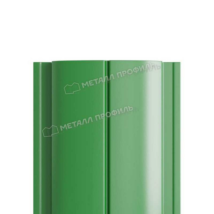 Штакетник Металл Профиль ELLIPSE-T 0,5 NormanMP RAL6002 Зеленый лист - фото №1