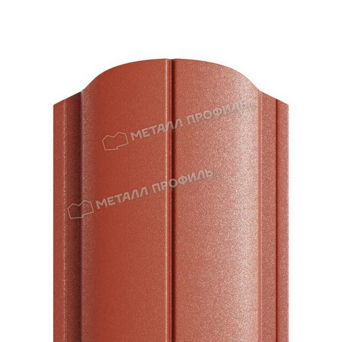 Штакетник Металл Профиль ELLIPSE-O 0,5 VikingMP® E RAL8004 Коричневая медь - фото №1