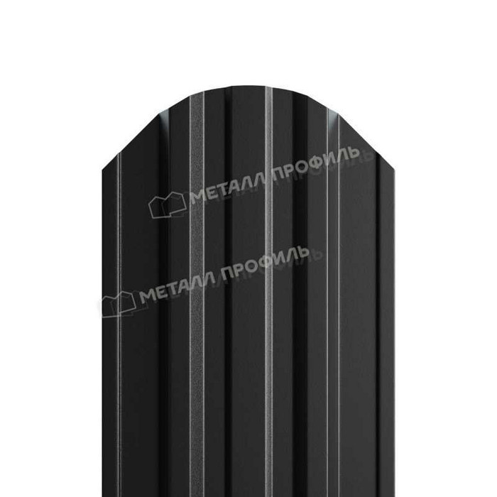 Штакетник Металл Профиль TRAPEZE-O 0,5 PURMAN® RAL9005 Черный темный - фото №1